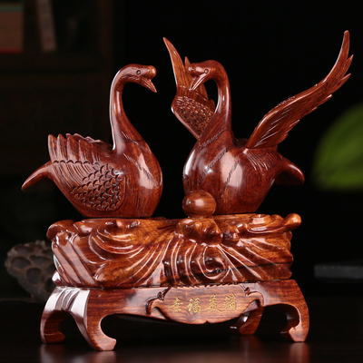 百年好合，紅木雕刻中的永恒祝?！閼c工藝禮品賞析
